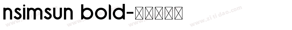 nsimsun bold字体转换